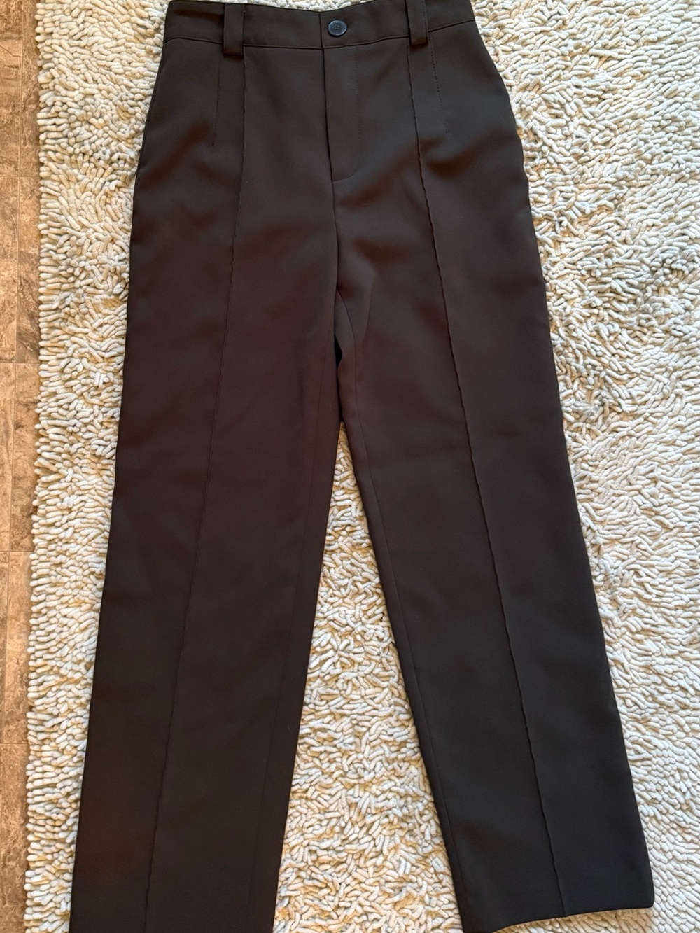 ZARA Wide Leg Trousers Green Sz Medium